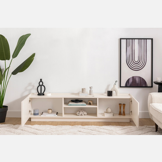 Luke TV Sehpası 180cm Sedef Krem