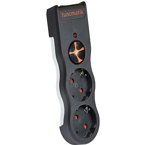 Tunçmatik İkili Akım Korumalı Priz Siyah