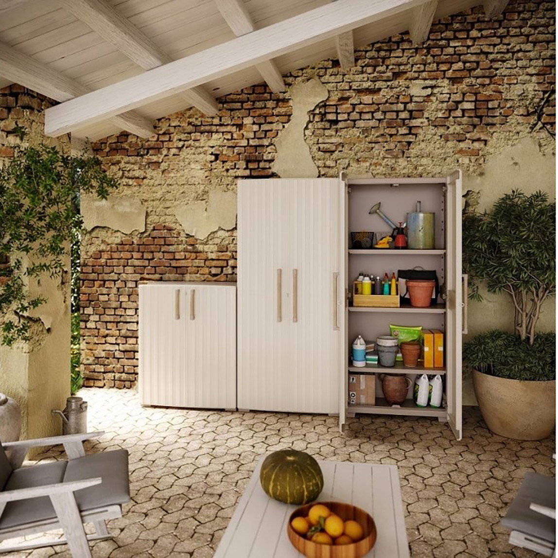    Keter Groove 2 Raflı Plastik Dolap Bej 