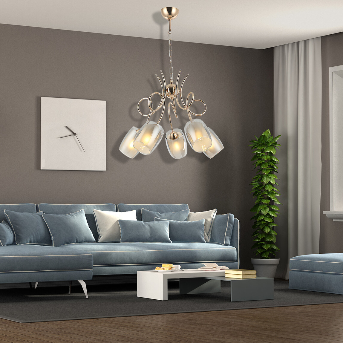    Lucea Berre 5'li Avize Altın 