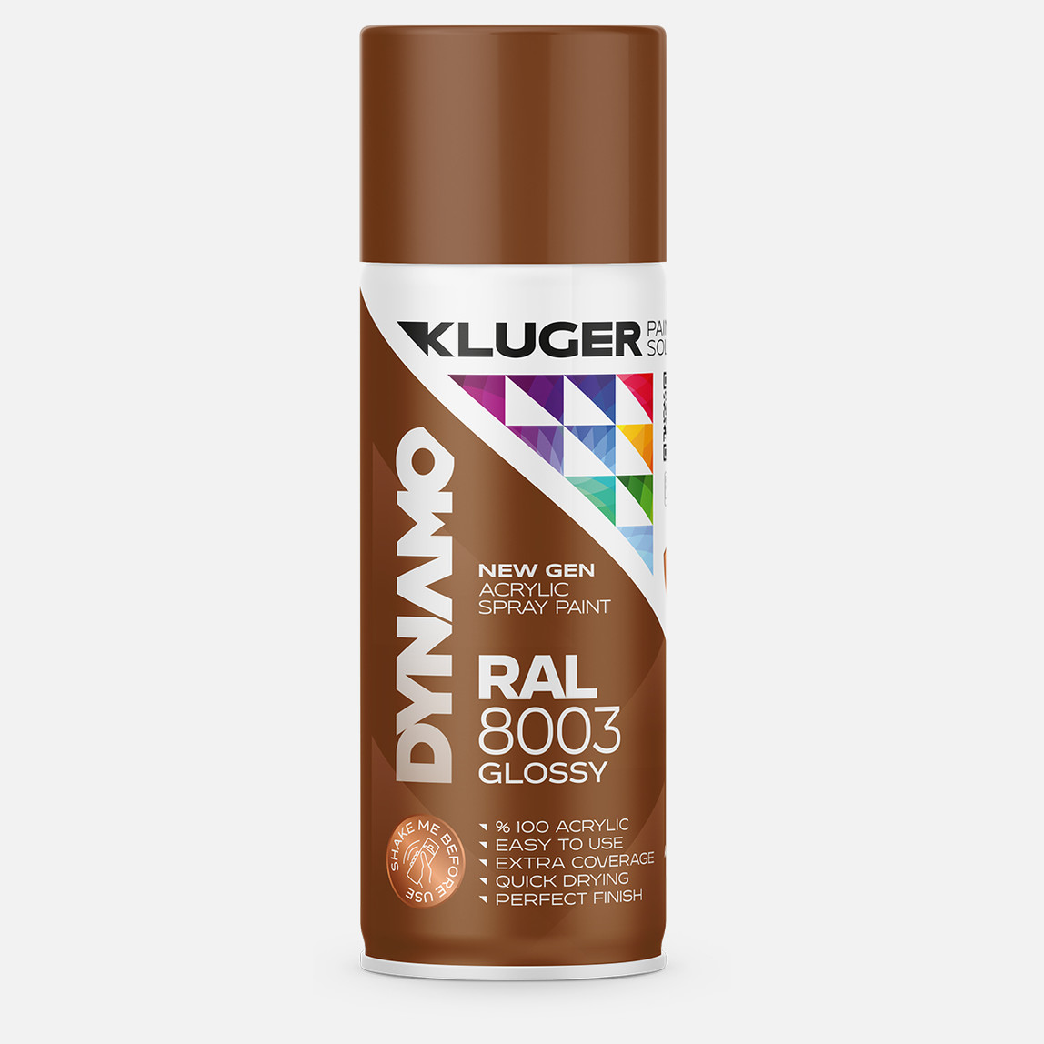    Kluger Dynamo Akrilik Düz Sprey Boya Açık Kahve RAL 8003 400 ML

 