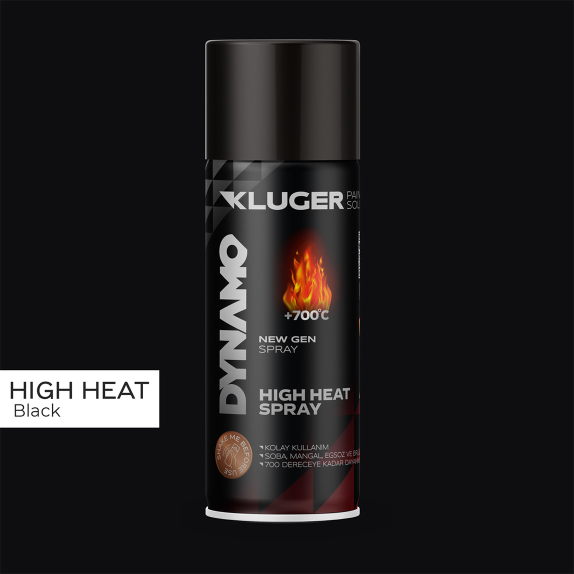    Kluger Dynamo Sprey Boya Isıya Dayanıklı Siyah 506 400 ML

 