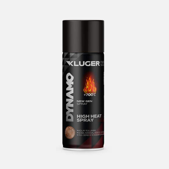 Kluger Dynamo Sprey Boya Isıya Dayanıklı Siyah 506 400 ML

