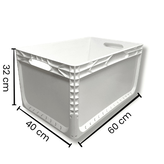 Euronorm Çok Amaçlı Taşıma ve Saklama Kasası Beyaz 66 lt