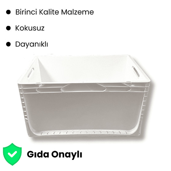 Euronorm Çok Amaçlı Taşıma ve Saklama Kasası Beyaz 66 lt