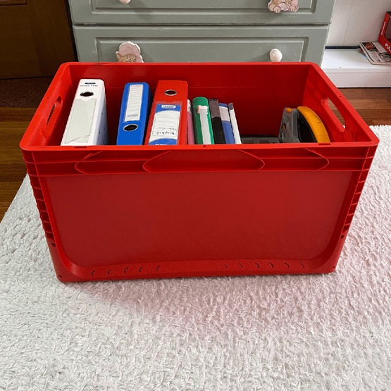 Euronorm Çok Amaçlı Taşıma ve Saklama Kasası Kırmızı 66 lt