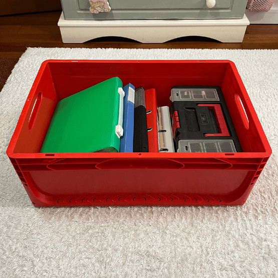 Euronorm Çok Amaçlı Taşıma ve Saklama Kasası Kırmızı 44 lt