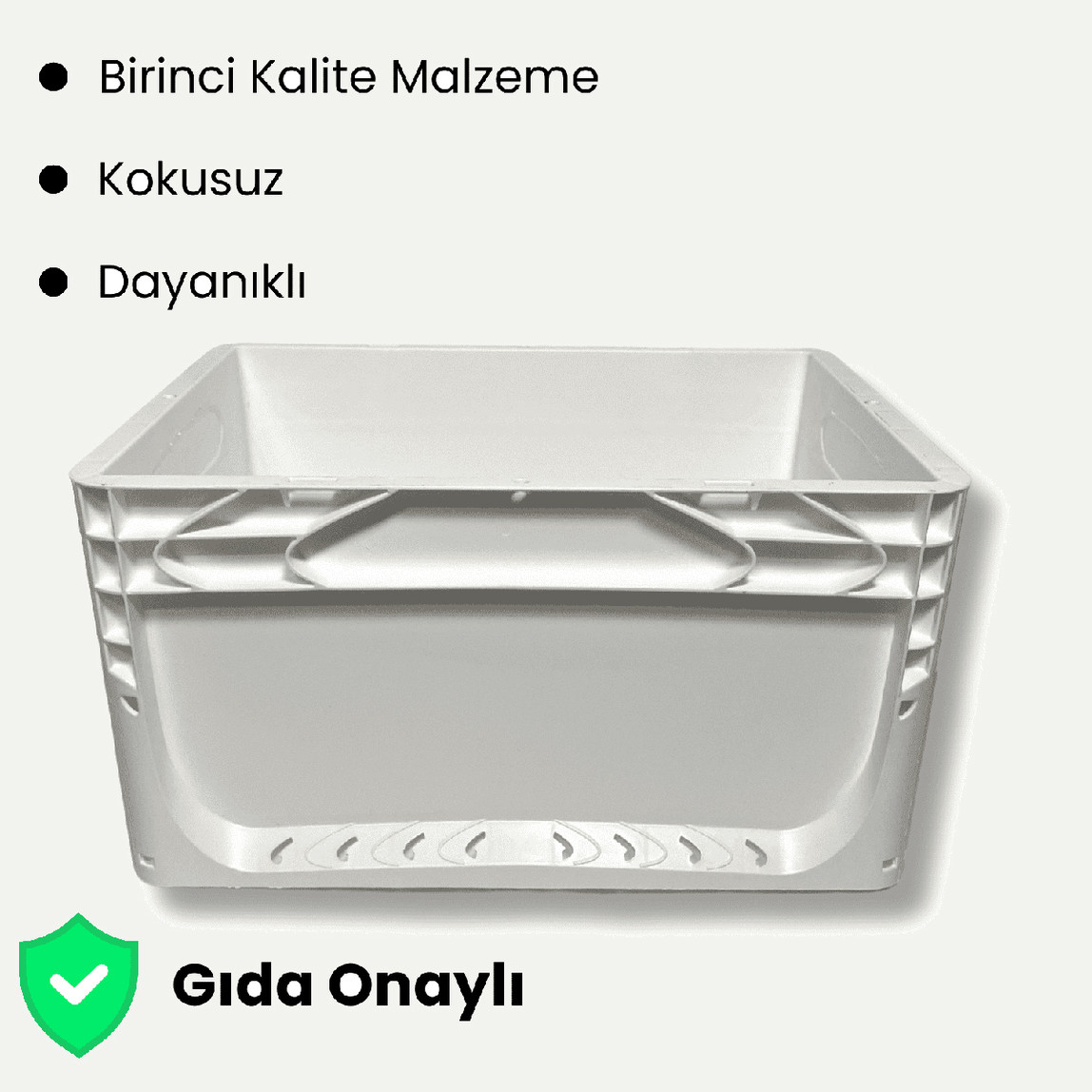    Euronorm Çok Amaçlı Taşıma ve Saklama Kasası Beyaz 21 lt 