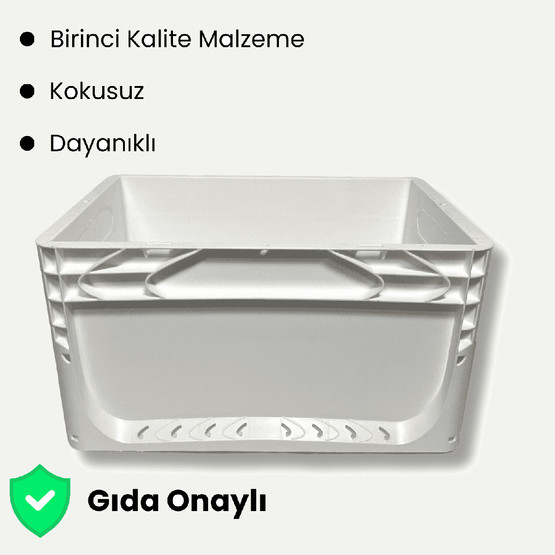 Euronorm Çok Amaçlı Taşıma ve Saklama Kasası Beyaz 21 lt