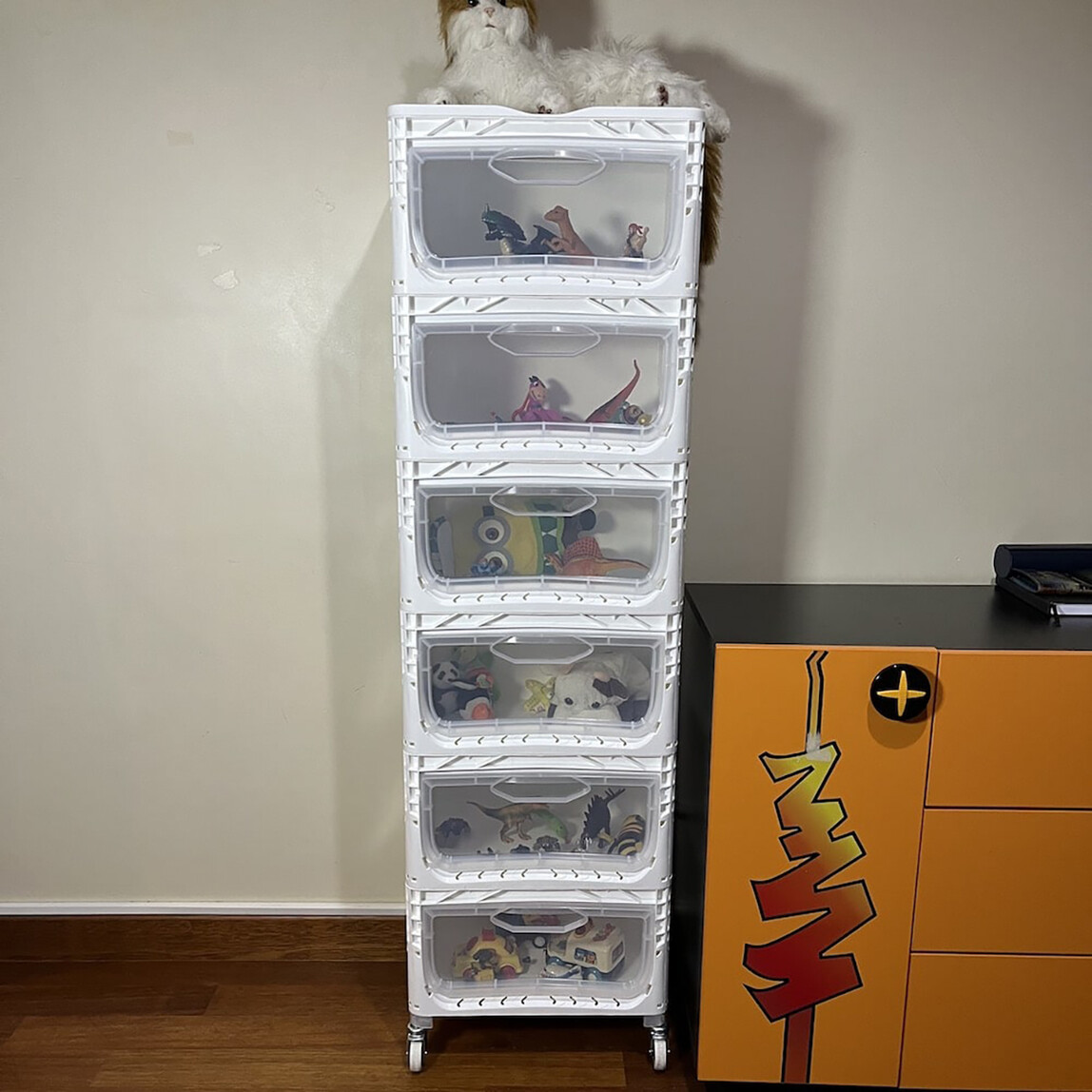    Alpin Magic Kombo 6R Tekerlekli Çok Amaçlı Raf Beyaz 