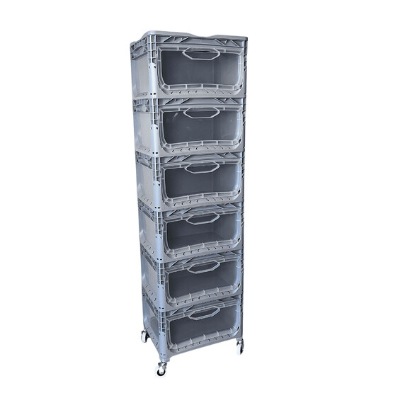 Alpin Magic Kombo 6R Tekerlekli Çok Amaçlı Raf Gri