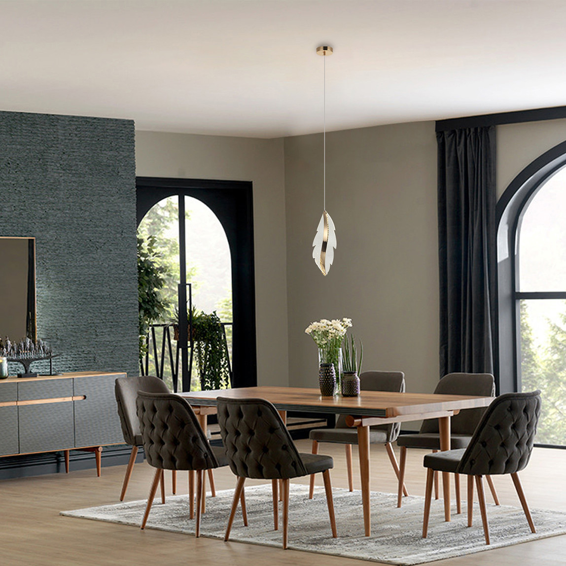    Lucea Miano Tekli Yaprak Motif Sarkıt 