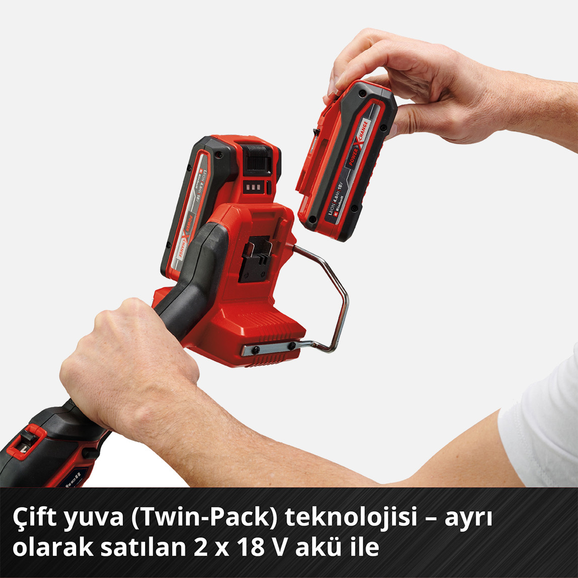    Einhell GP-CM 36/47 S Li BL (4x4,0 Ah) Akülü Çim Biçme Makinesi + GP-CT 36/35 Li BL Akülü Kenar Kesme Makinesi
 