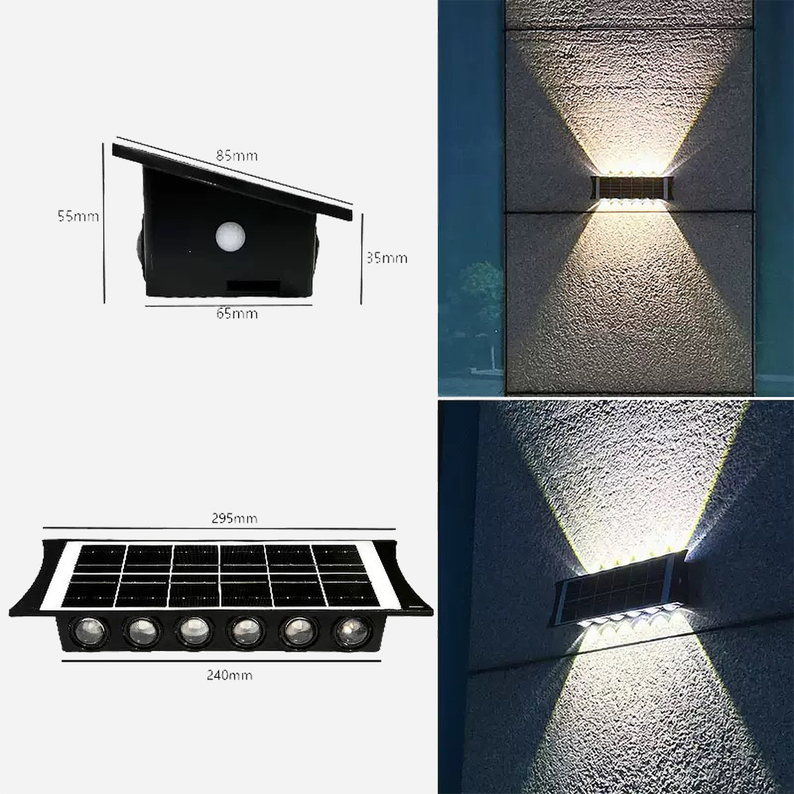    Çift Yönlü 2 Renkli Solar Duvar Apliği  