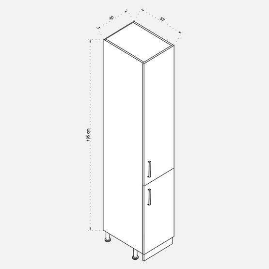 Fly Fiona Mutfak Boy Dolabı 40cm