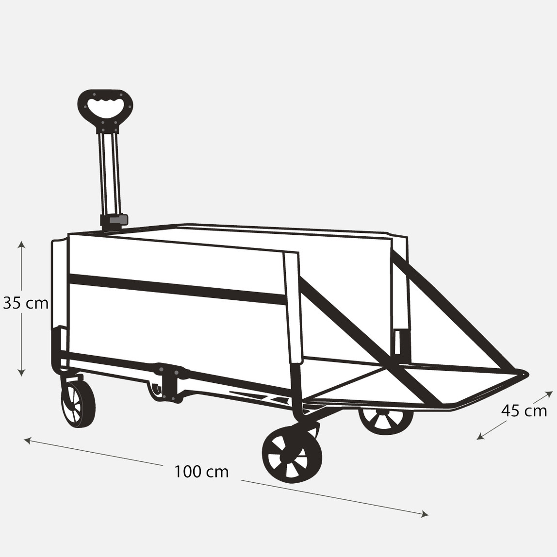    FreeCamp Nest 250 Katlanır Wagon Araba 