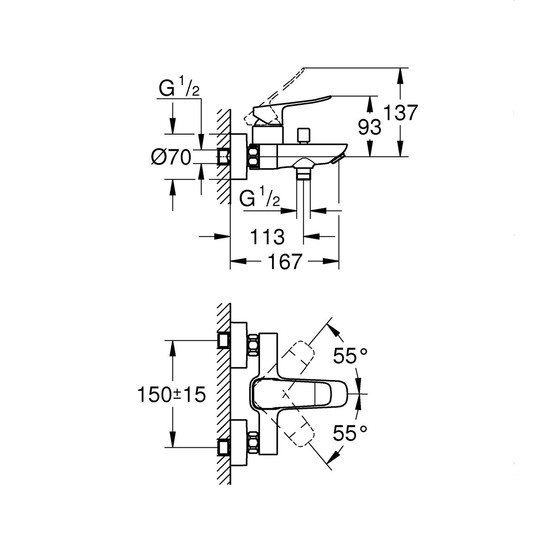 Grohe Dice Banyo Bataryası