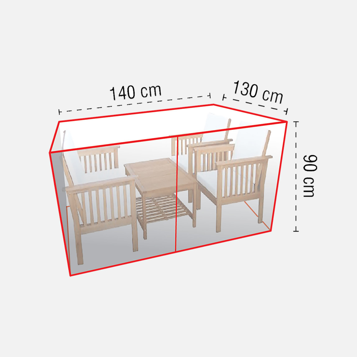    Homaks Acadia Oturma Grubu Koruma Örtüsü 140x130 cm
  