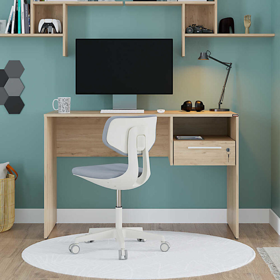    Adore Concept Kilitli Çekmeceli Çalışma Masası - Florida Meşe 