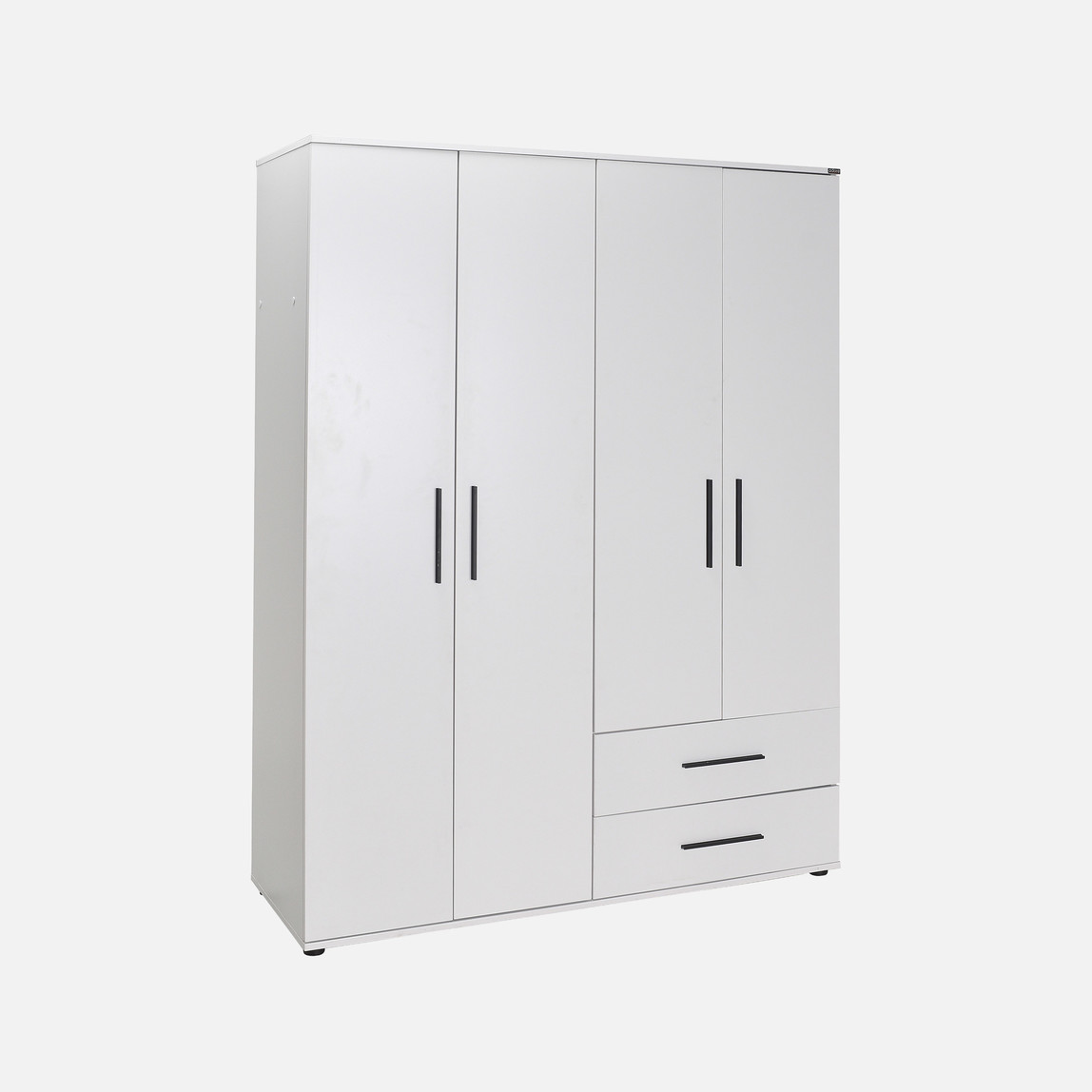    Adore White 4 Kapaklı 2 Çekmeceli Gardırop-Mat Beyaz 