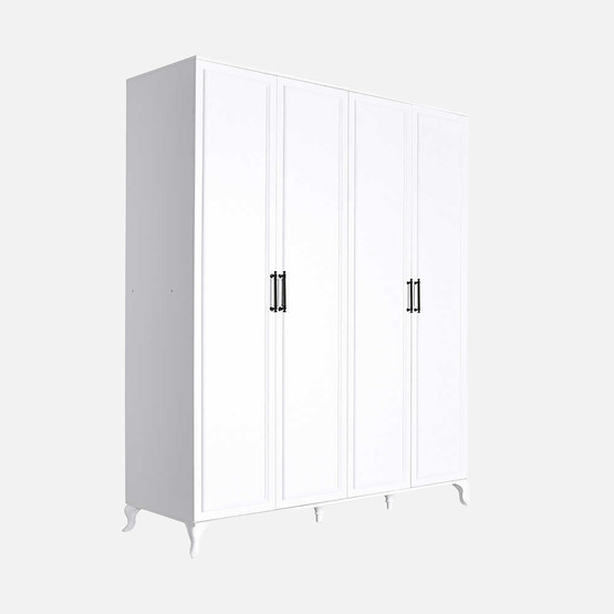 Adore Country 4 Kapaklı Gardırop-Mat Lake Beyaz