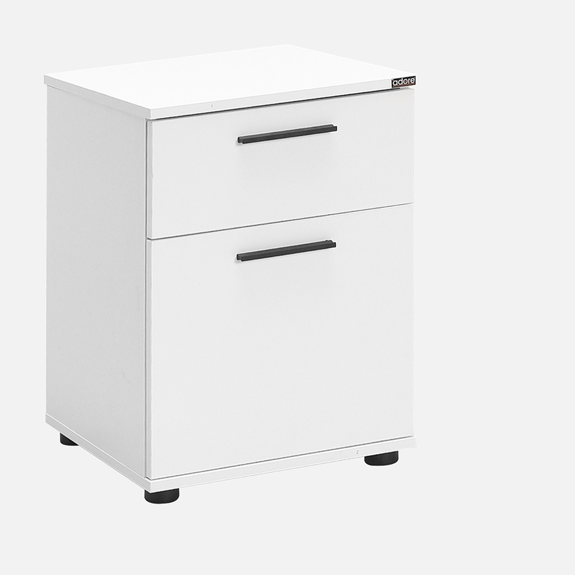    Adore White Çekmeceli Kapaklı Komodin-Mat Beyaz  