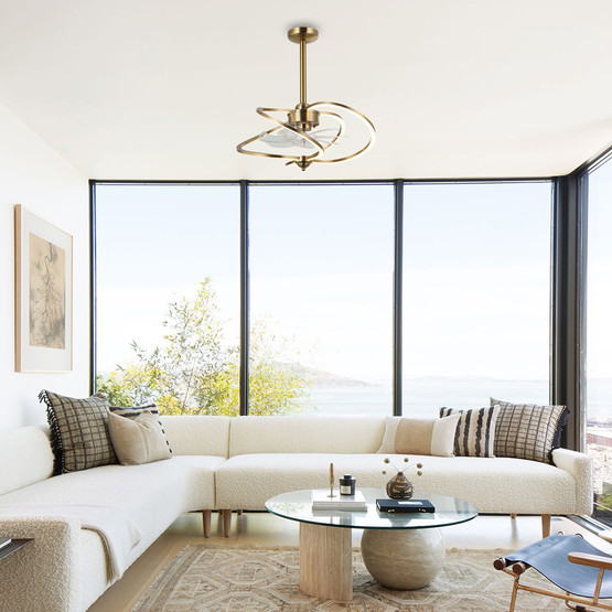 Lucea Mianes 02 Fanlı Led Avize Altın