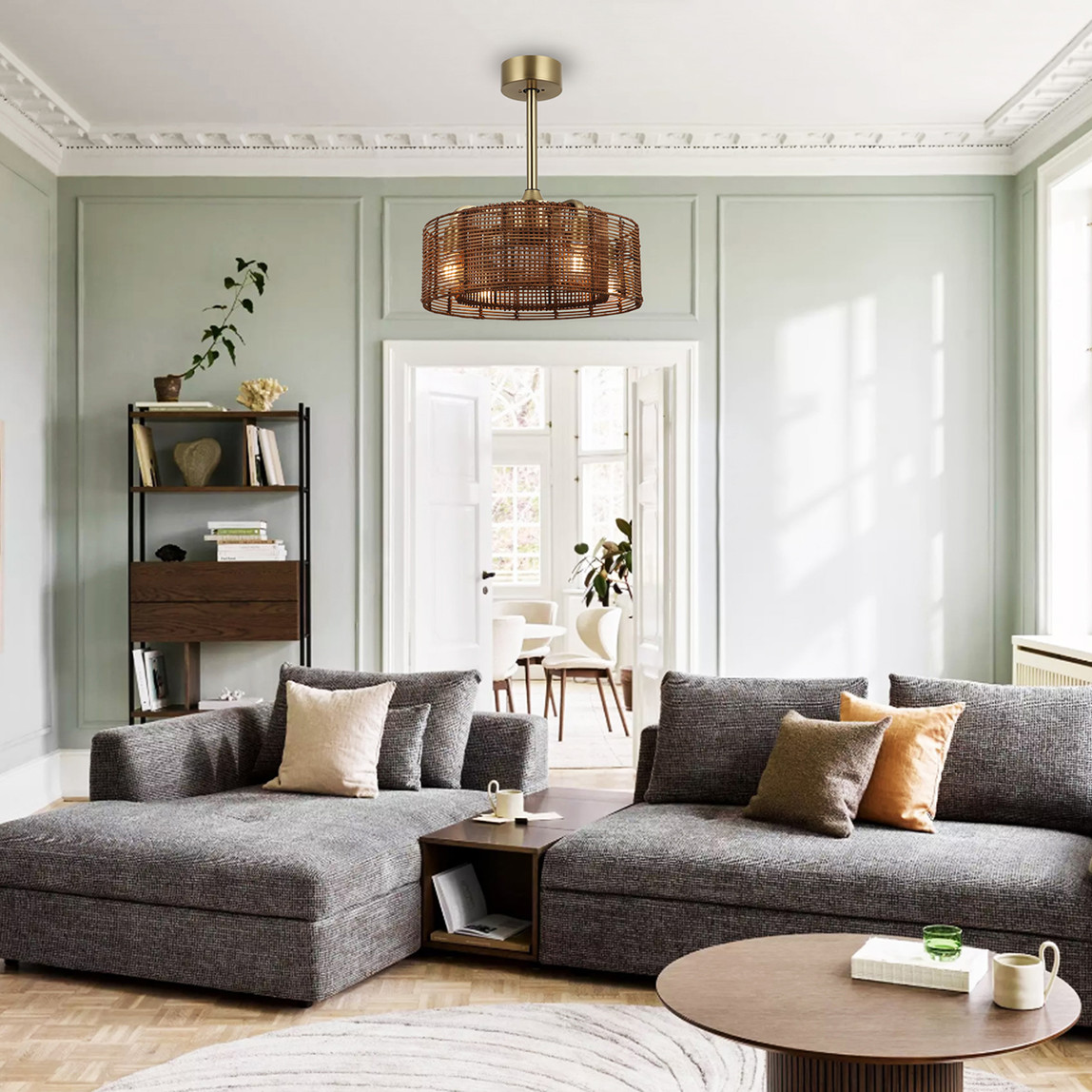    Lucea Baseta 02 Fanlı Hasır Avize 