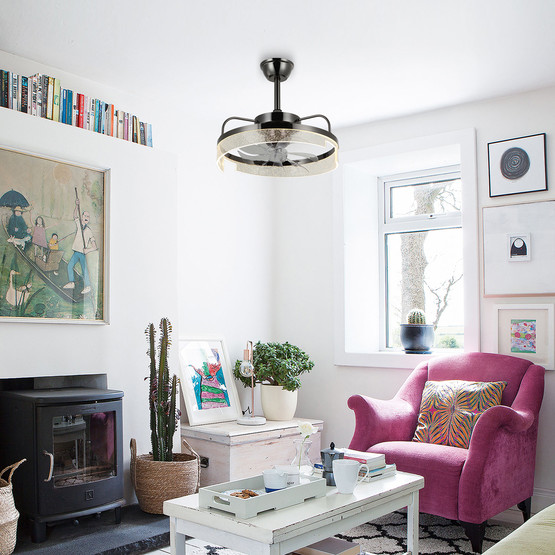 Lucea Panada 01 Fanlı Led Avize Krom