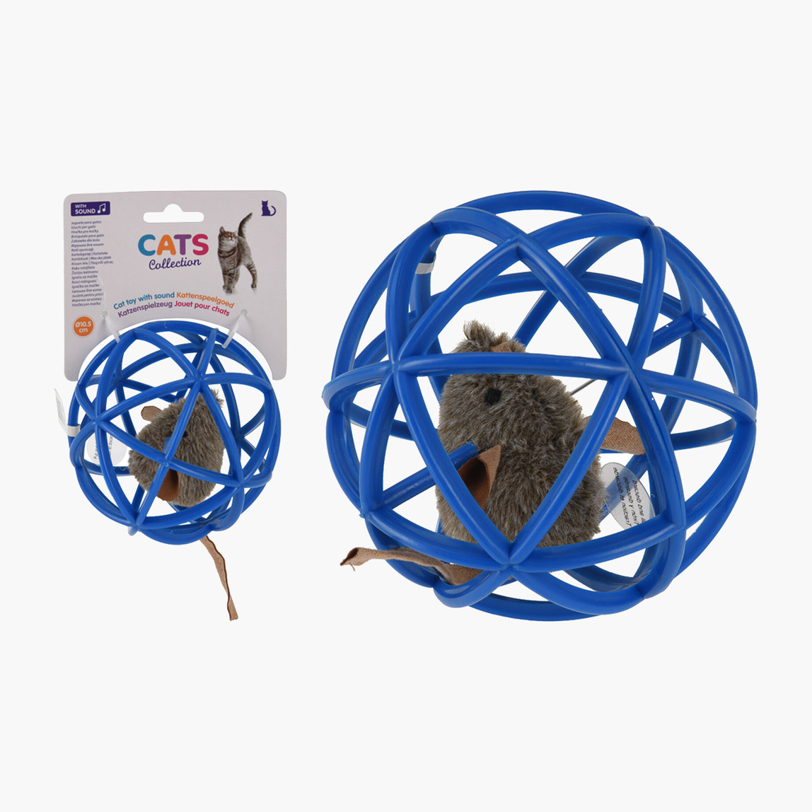    Kedi Oyuncağı – Sesli Top-Fare 10,5 cm 