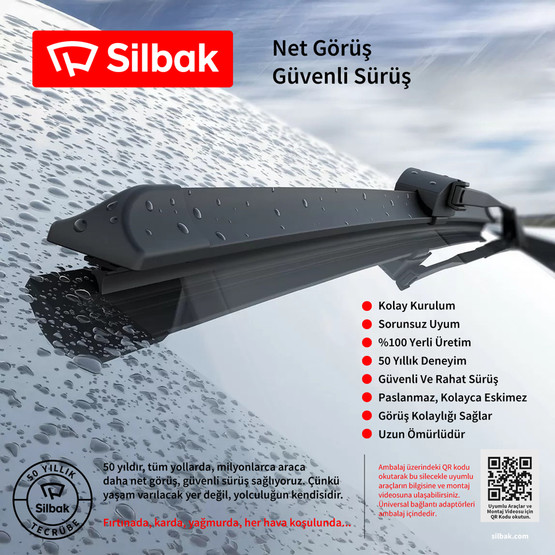 Silbak Oto Ön Cam Sileceği 350 mm
