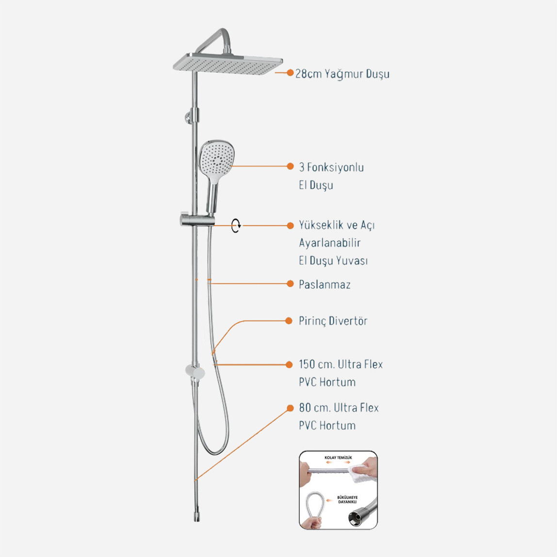    Adell Mode S Duş Sistemi 
