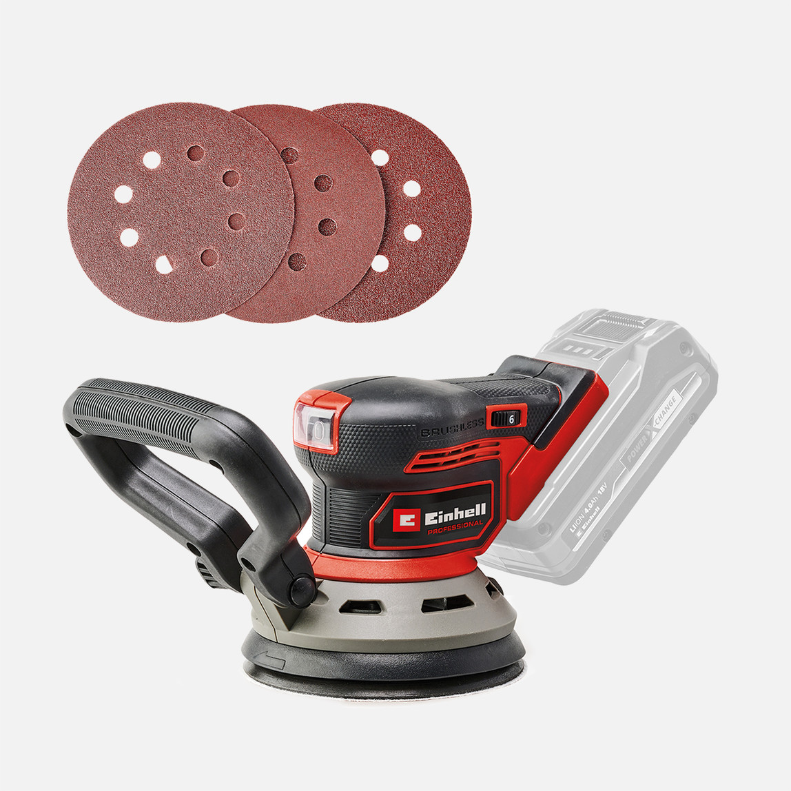    Einhell TP-RS 18/32 Li BL Solo Akülü Eksantrik Zımpara (Akü ve Şarj Cihazı Dahil Değildir.) 