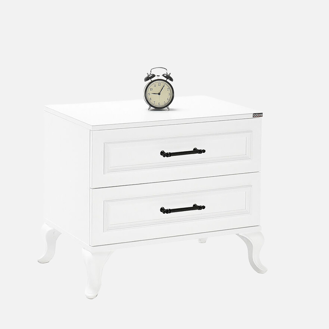    Country 2 Çekmeceli Komodin-Mat Lake Beyaz 51x53x40 cm (GxYxD) 