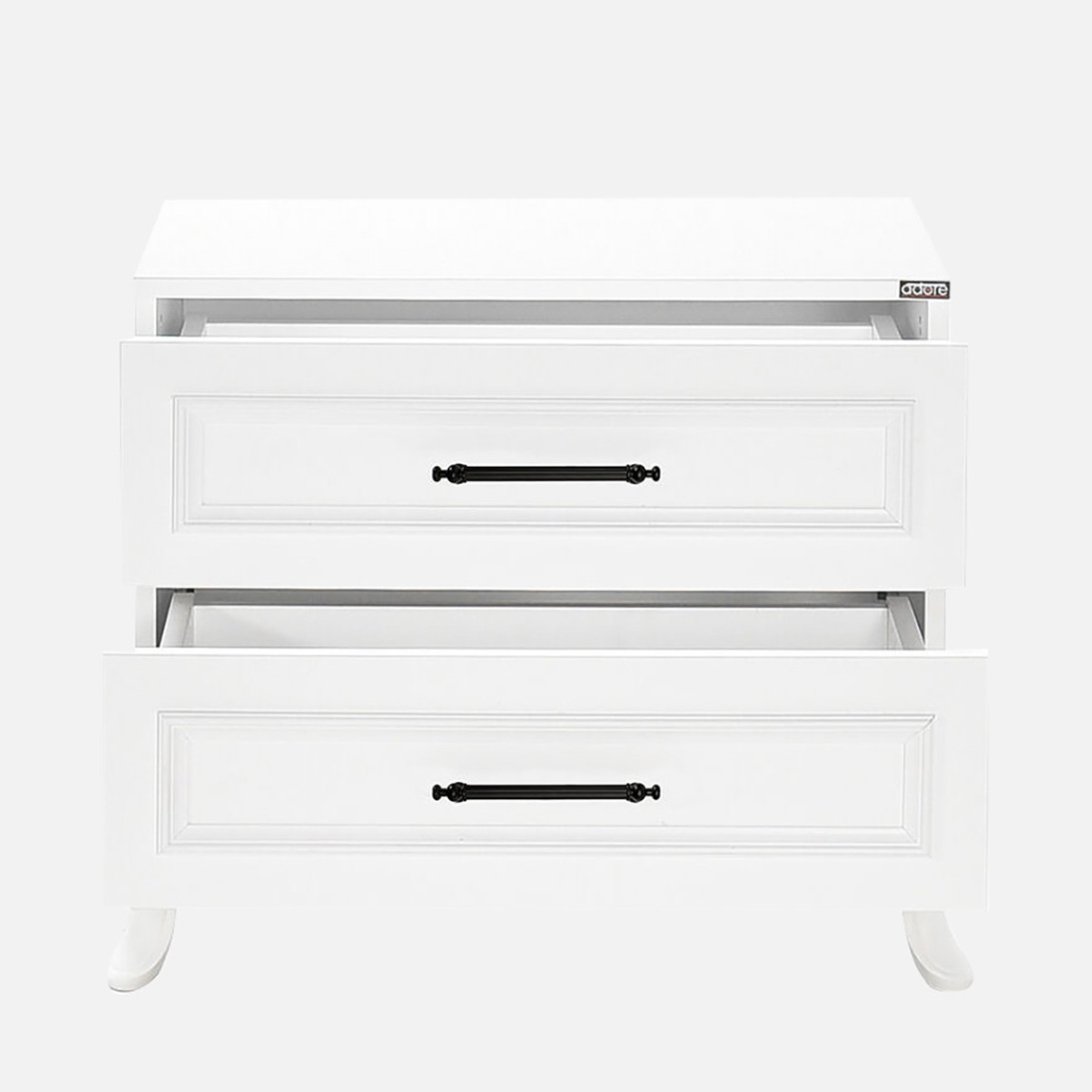    Country 2 Çekmeceli Komodin-Mat Lake Beyaz 51x53x40 cm (GxYxD) 