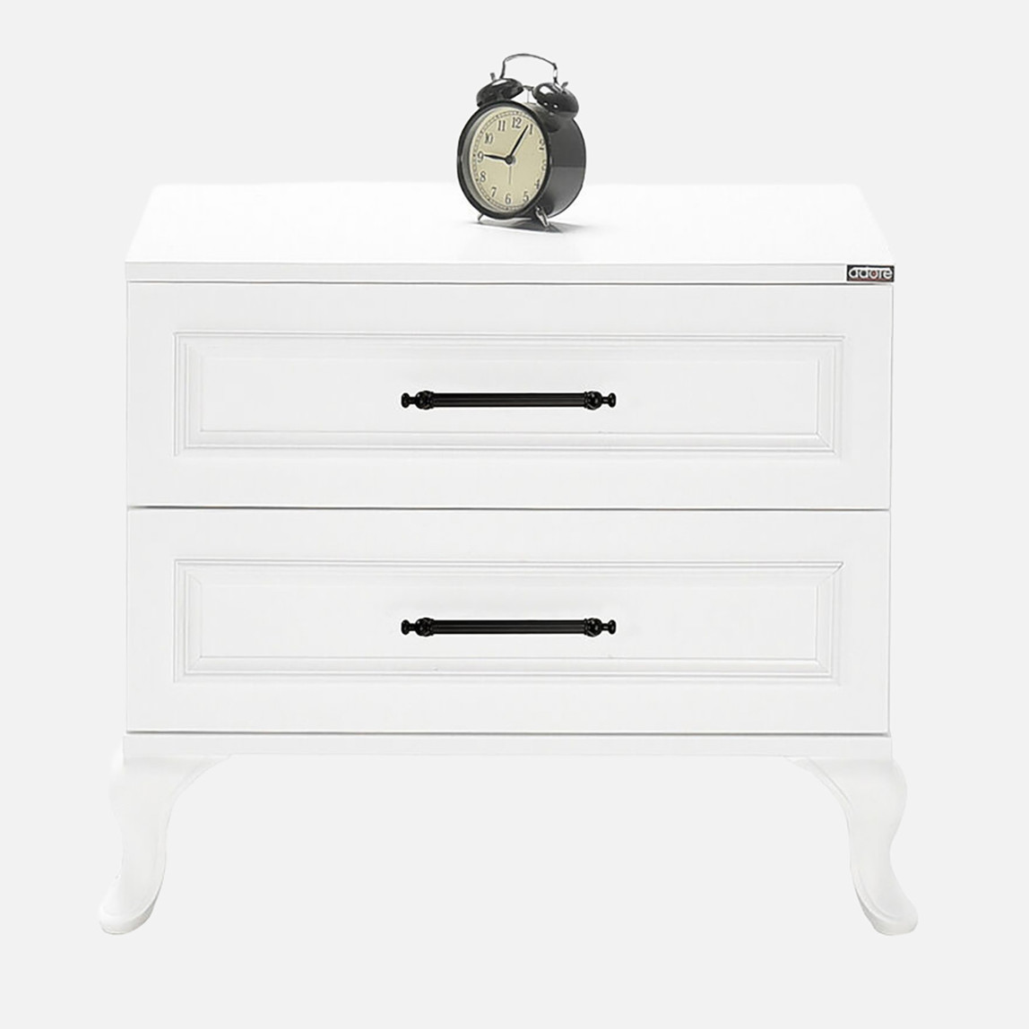    Country 2 Çekmeceli Komodin-Mat Lake Beyaz 51x53x40 cm (GxYxD) 