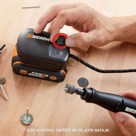 Worx WA7160 MAKERX 20Volt HUB Devir Ayarlı Adaptör (Akü ve Şarj Cihazı Dahil Değildir)