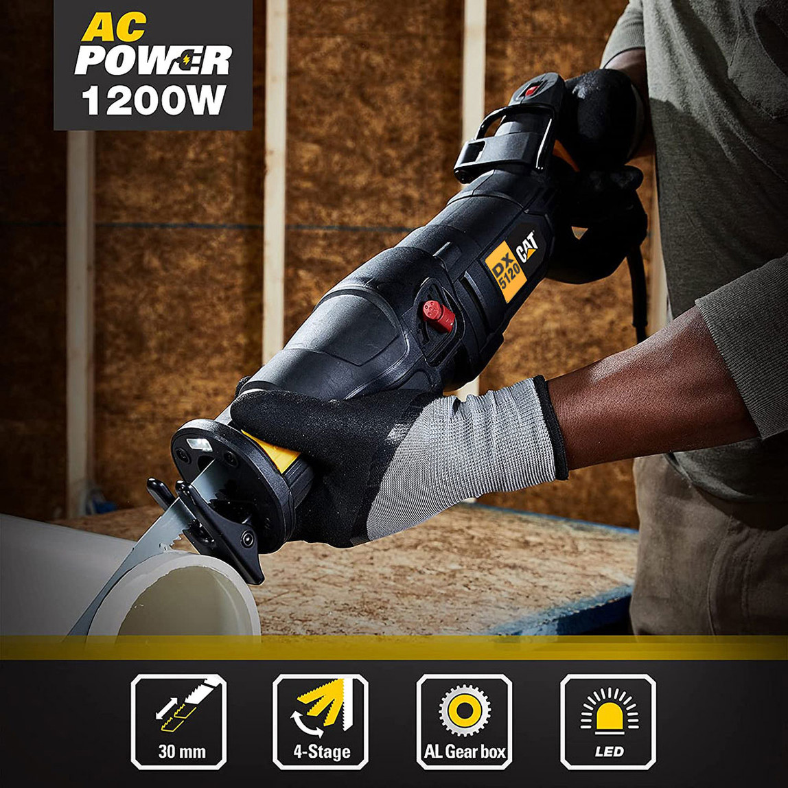    Cat DX5120 1200Watt Profesyonel Tilki Kuyruğu Testere  