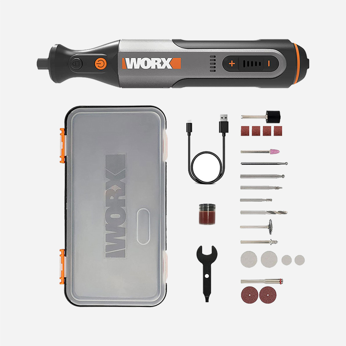    WORX WX106 8Volt Kalem Tipi Devir Ayarlı Profesyonel Gravür Makinesi ( 21 Parça Aksesuarlı) 