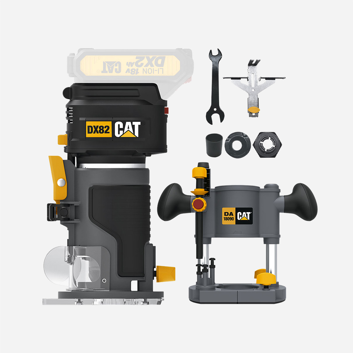    CAT DX82B.3 18Volt Şarjlı Kömürsüz 6mm Devir Ayarlı Profesyonel Avuç İçi El Frezesi Formika Tıraşlama (Akü ve Şarj Cihazı Dahil Değildir) 