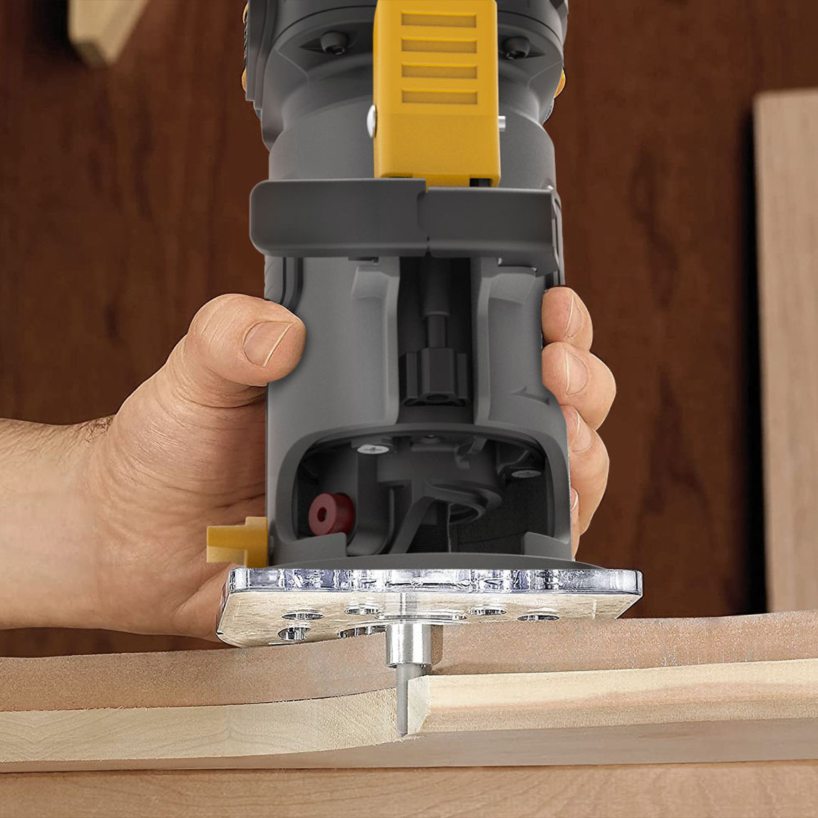    CAT DX82B.3 18Volt Şarjlı Kömürsüz 6mm Devir Ayarlı Profesyonel Avuç İçi El Frezesi Formika Tıraşlama (Akü ve Şarj Cihazı Dahil Değildir) 