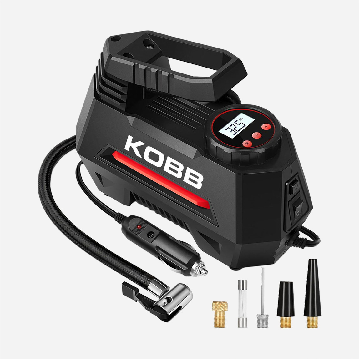    KOBB KB180 12Volt 150 PSI Ayarlanabilir Dijital Basınç Göstergeli Lastik Şişirme Pompası 