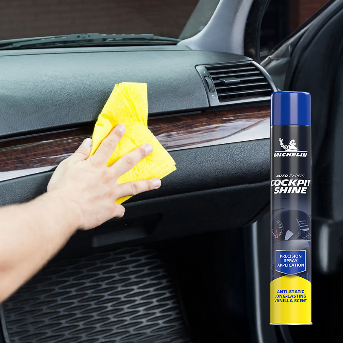    Michelin MC34341 750ml Torpido ve Kokpit Parlatma ve Bakım Spreyi Vanilya Aromalı 