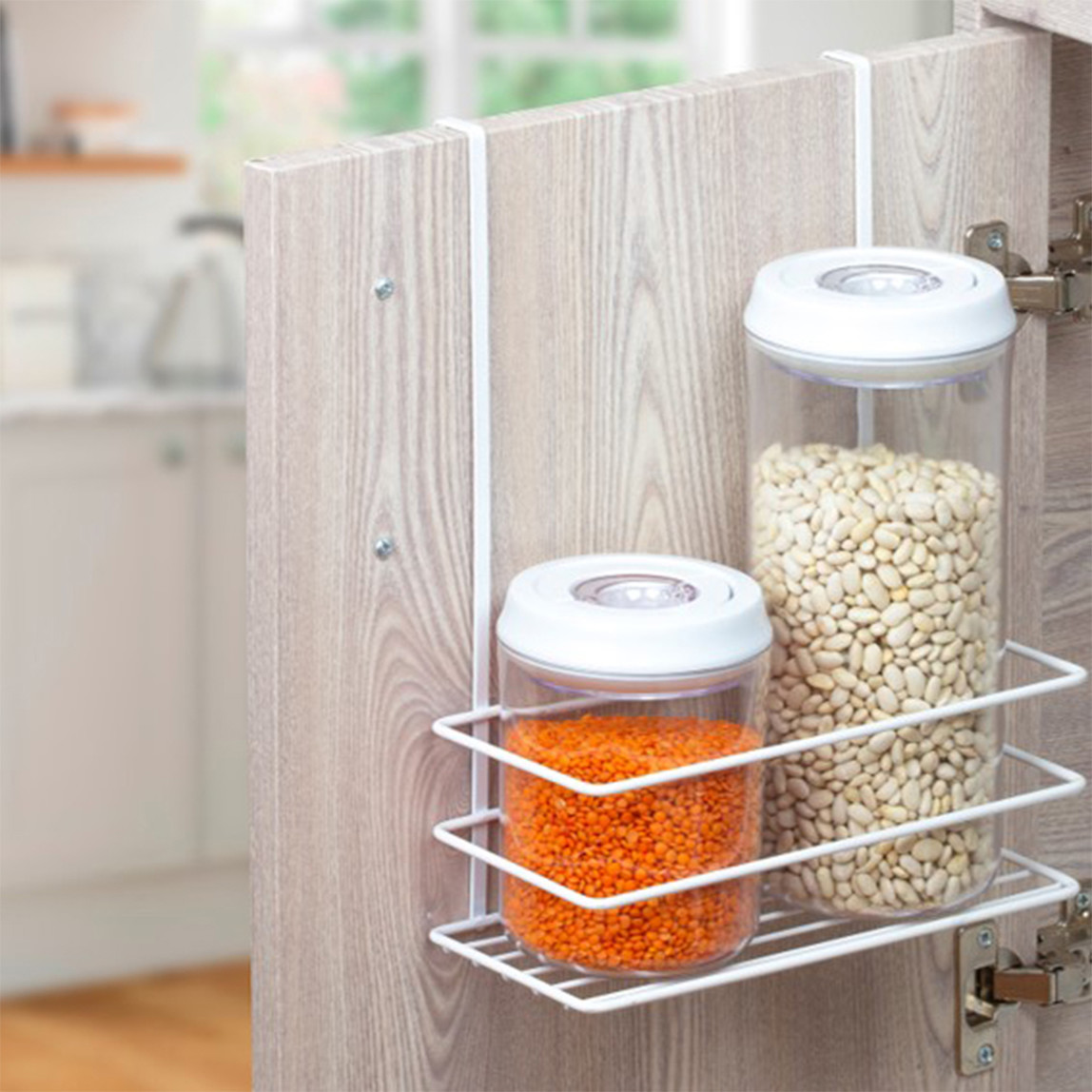    Okyanus Home Askılı Dolap Düzenleyici Raf Beyaz 