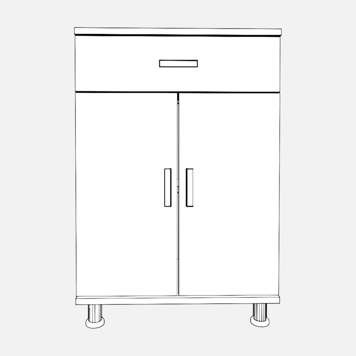    Movemo CT101 Çam Traverten Çok Amaçlı Dolap 