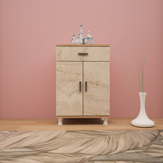 Movemo CT101 Çam Traverten Çok Amaçlı Dolap