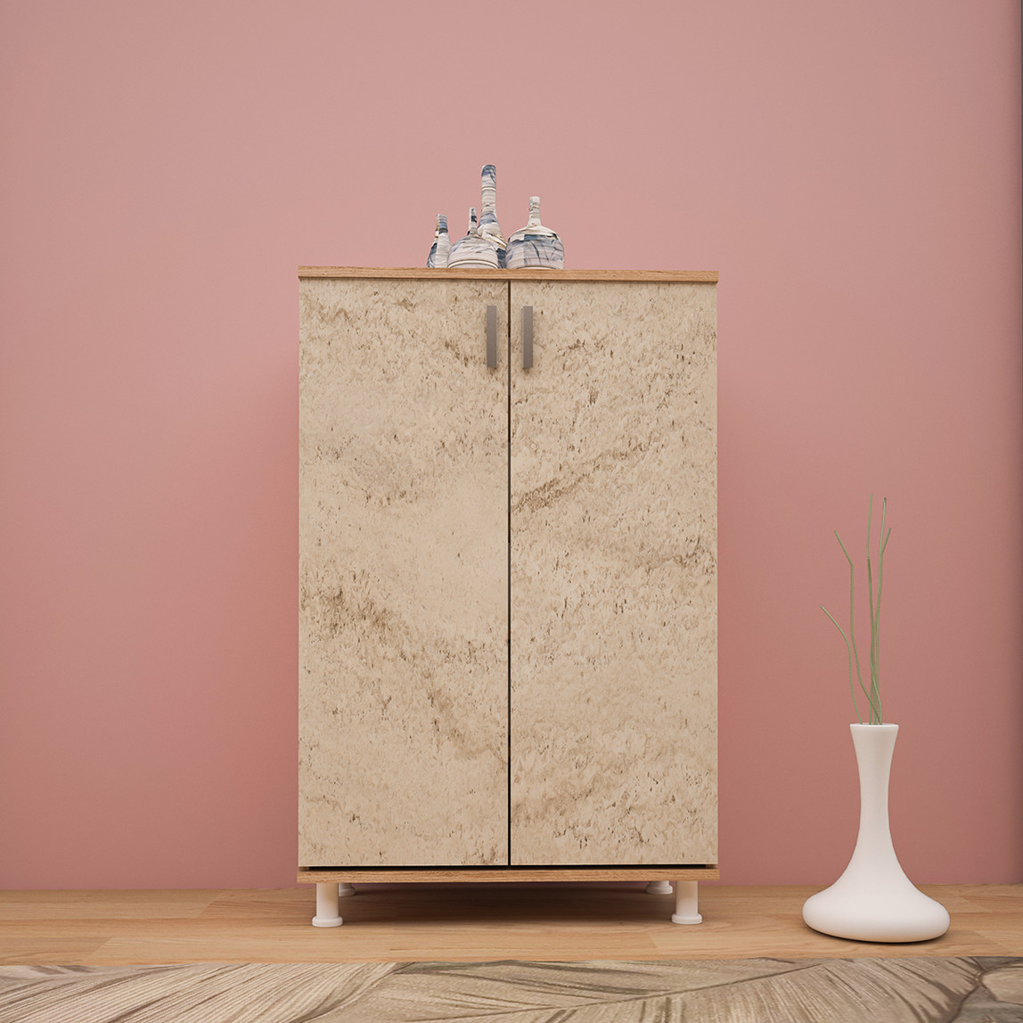    Movemo CT142 Çam Traverten Çok Amaçlı Dolap 