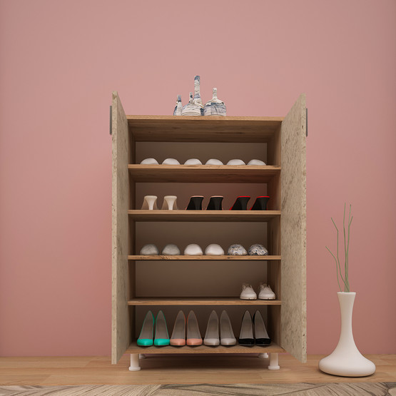 Movemo CT142 Çam Traverten Çok Amaçlı Dolap