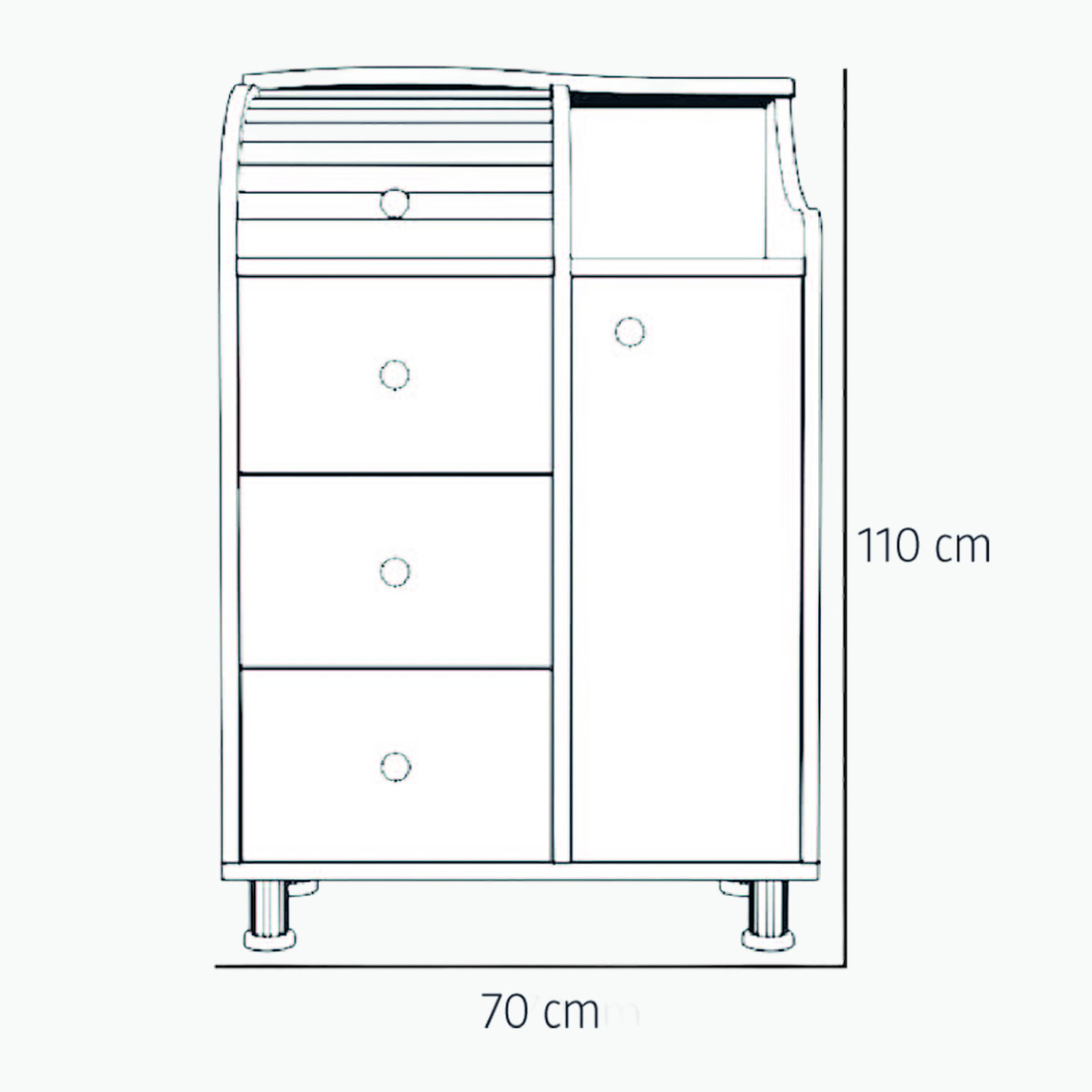    Movemo CT011 Çam Traverten Çok Amaçlı Dolap 