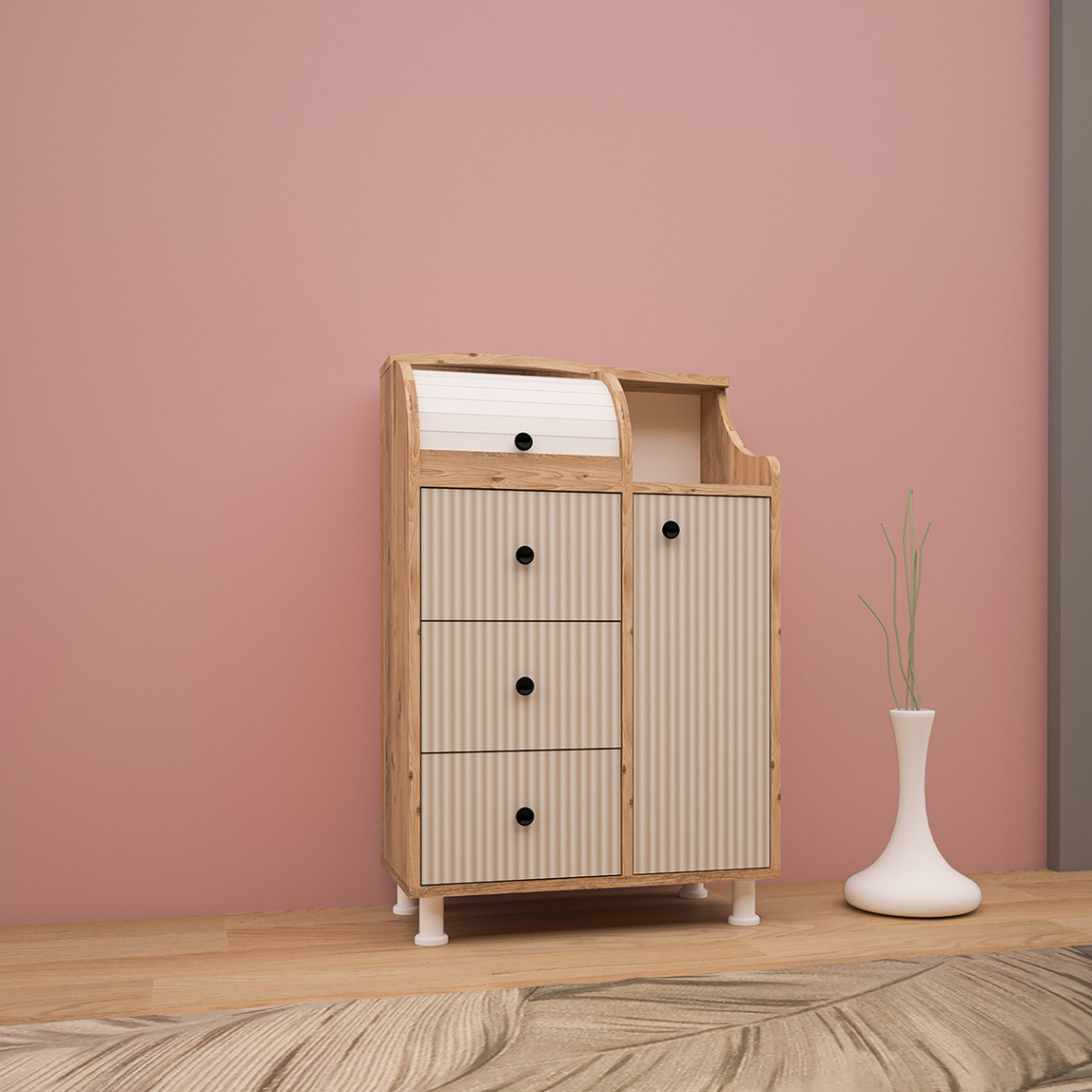    Movemo CD011 Çam Dor Çok Amaçlı Dolap 